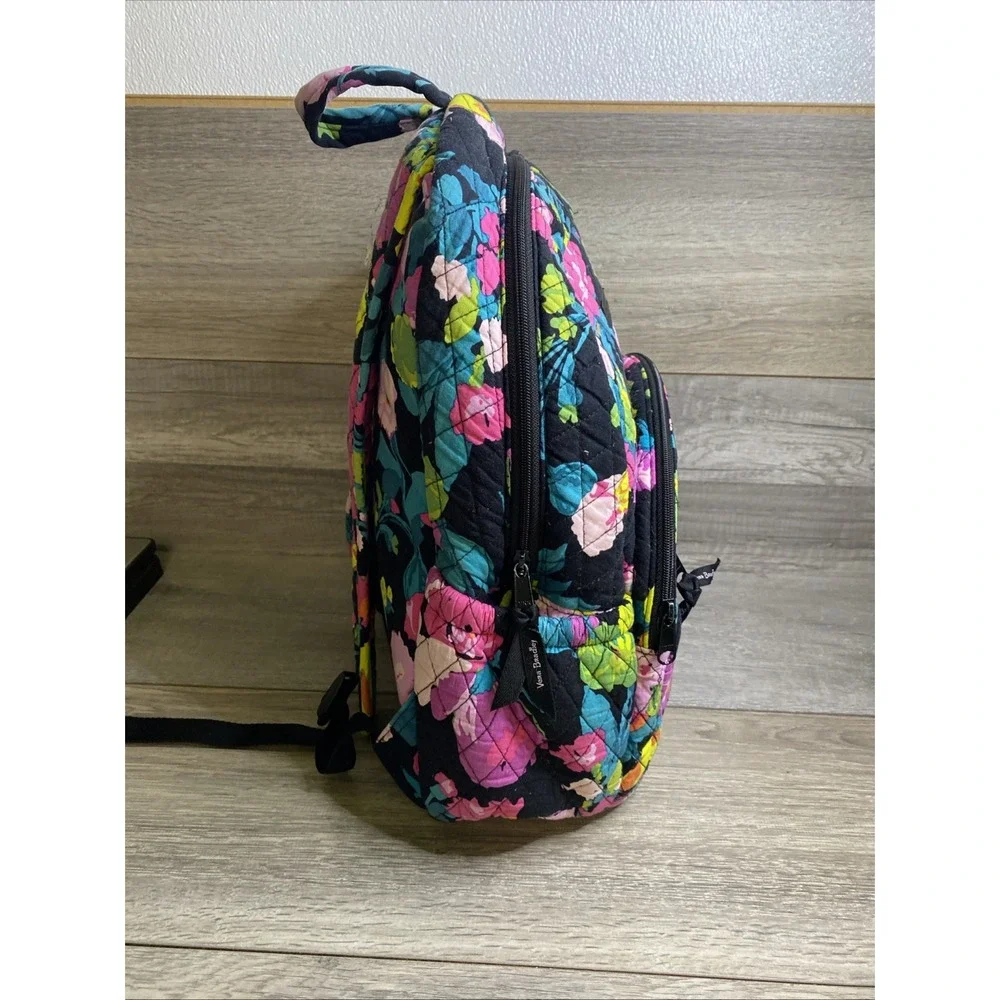 Vera Bradley Large Essential Backpack Hilo Meadow Floral Quilted Travel School